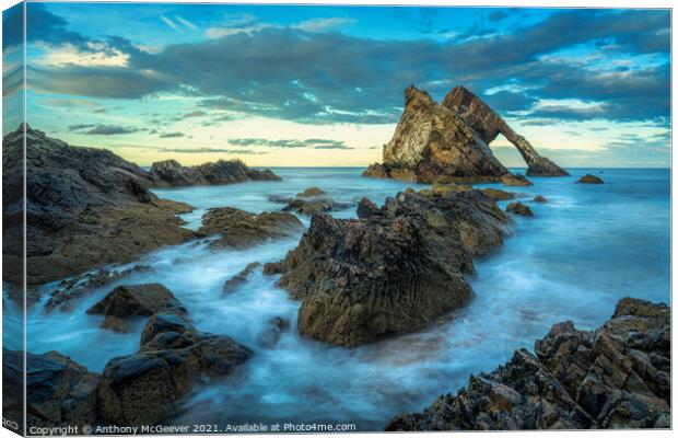 Bow Fiddle Rock Sunset  Canvas Print by Anthony McGeever