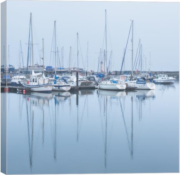 Anstruther Harbour and Haar Canvas Print by Anthony McGeever
