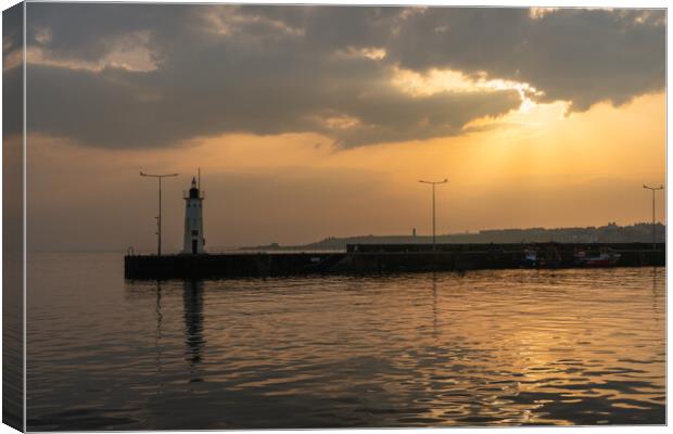 Anstruther Lighthouse Canvas Print by Anthony McGeever