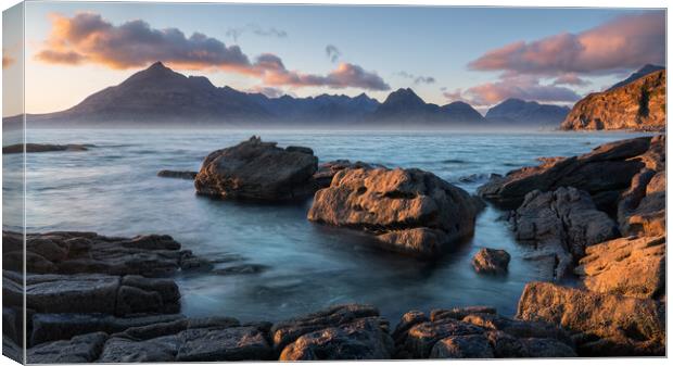 Sunset on the Black Cuillin Canvas Print by Anthony McGeever