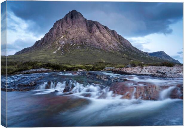 Buachaille and the River Coupall Canvas Print by Anthony McGeever