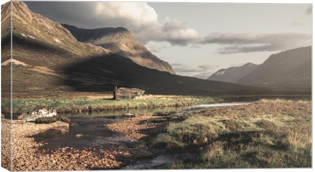 Glencoe and the River Coupall  Canvas Print by Anthony McGeever