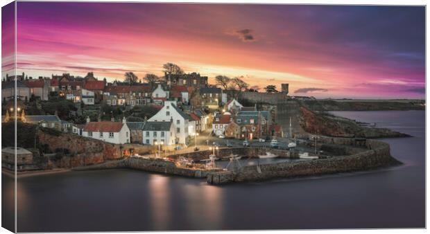 Sunrise over Crail Harbour Canvas Print by Anthony McGeever