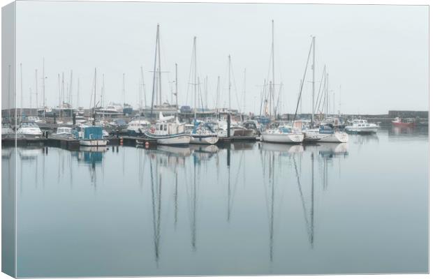 Haar on Anstruther Harbour  Canvas Print by Anthony McGeever