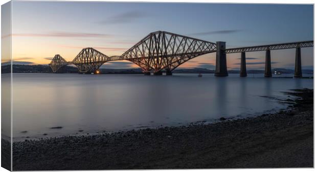 Forth Rail Bridge Sunset Canvas Print by Anthony McGeever