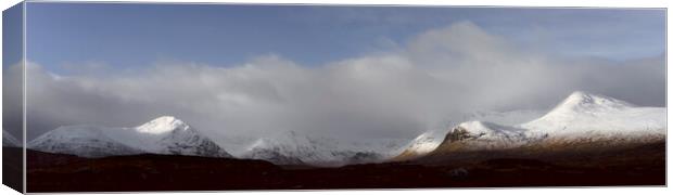 Glencoe Winter Panorama  Canvas Print by Anthony McGeever