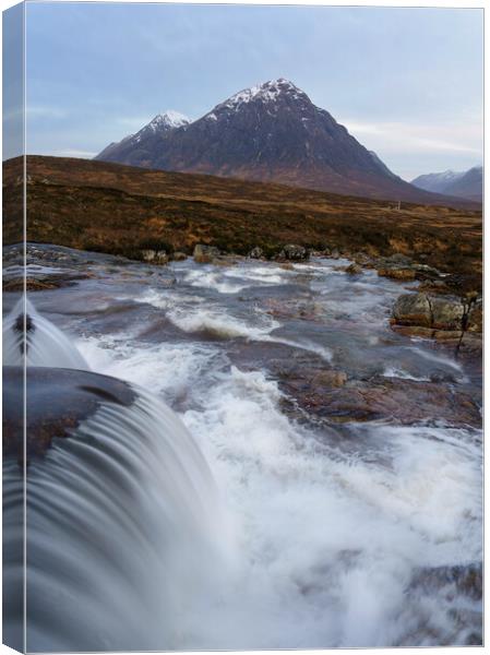 Buachaille Etive Mor and the river Etive Canvas Print by Anthony McGeever