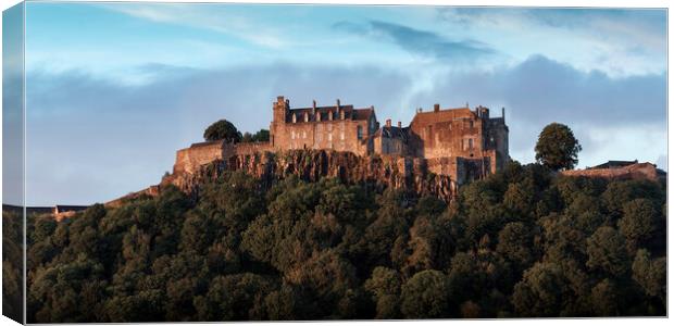 Sunset on Stirling Castle Canvas Print by Anthony McGeever
