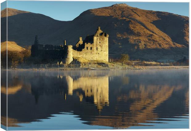 Kilchurn Castle Reflections Canvas Print by Anthony McGeever