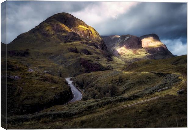 The Three Sisters of Glencoe Canvas Print by Anthony McGeever