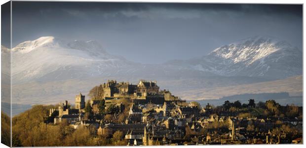 Sunset On Stirling Castle  Canvas Print by Anthony McGeever