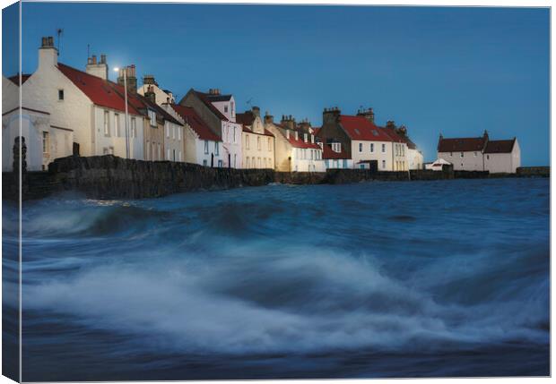 Pittenweem Blue Hour Canvas Print by Anthony McGeever