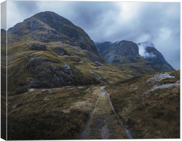 Moody Glencoe Canvas Print by Anthony McGeever
