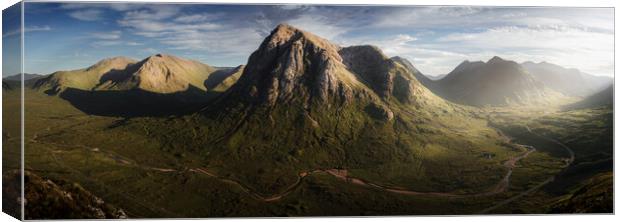 Mountains Of Glencoe Panorama Canvas Print by Anthony McGeever