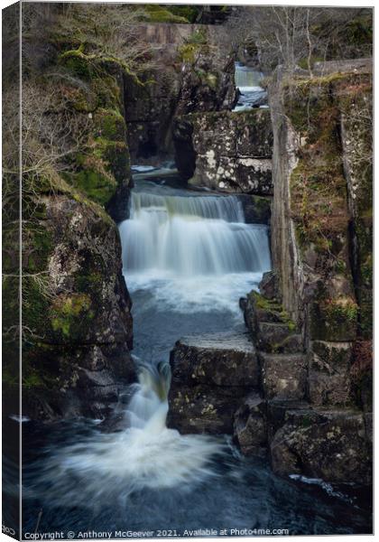 Bracklinn Falls Callander Scotland  Canvas Print by Anthony McGeever