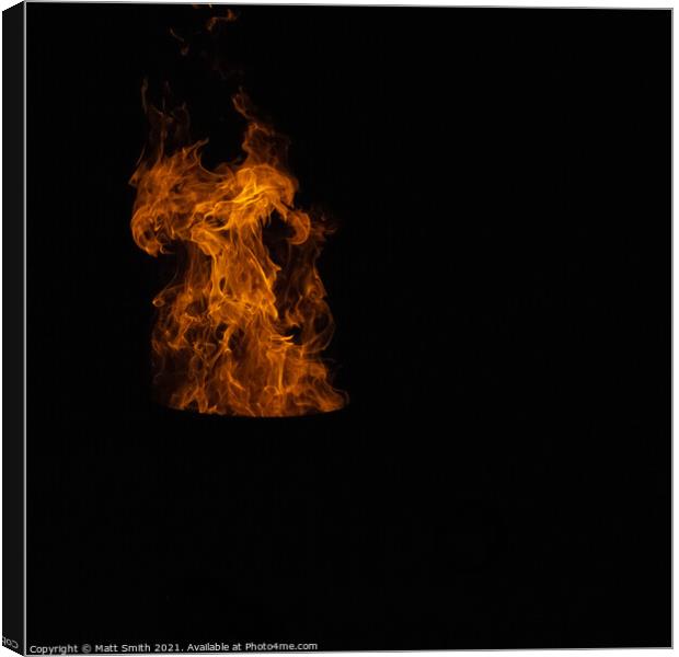Fire in the dark Canvas Print by Matt Smith
