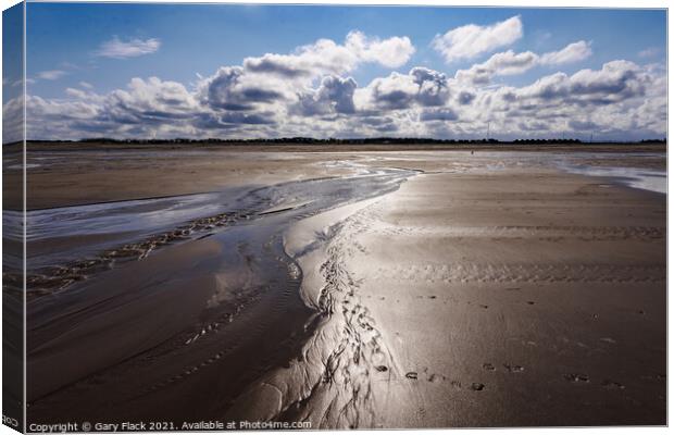 Low tide at Sutton-on-Sea on the Lincolnshire coas Canvas Print by That Foto
