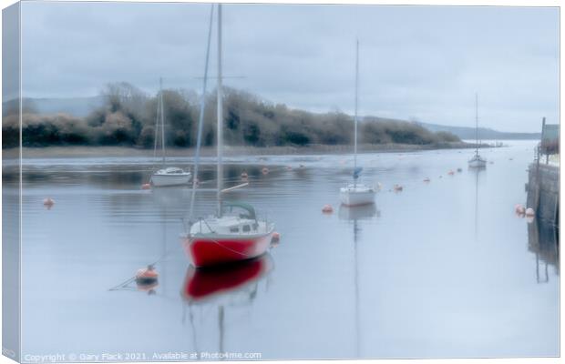 Porthmadog Boats in the harbour.  Canvas Print by That Foto