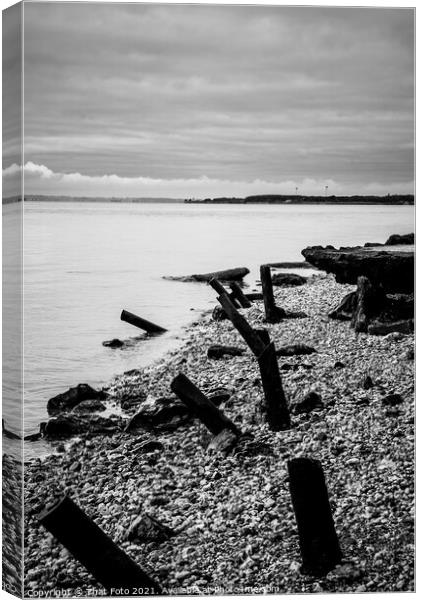 Humber Estuary view from underneath the Humber Bridge Canvas Print by That Foto