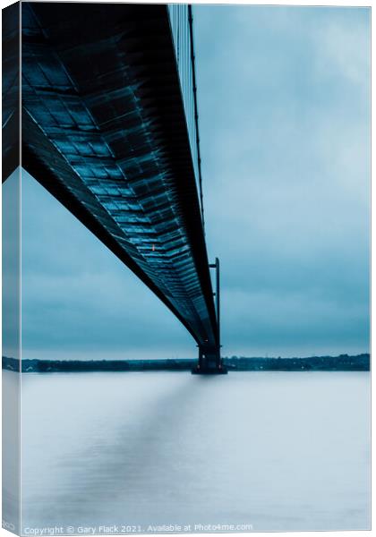 Humber bridge from the north bank Canvas Print by That Foto