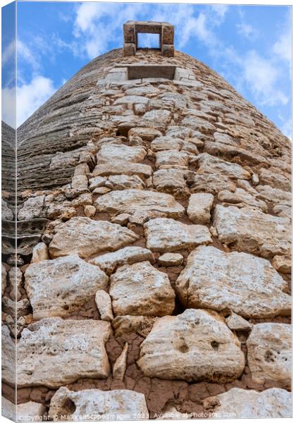 Old watchtower Torre d'en Beu in Cala Figuera Canvas Print by MallorcaScape Images