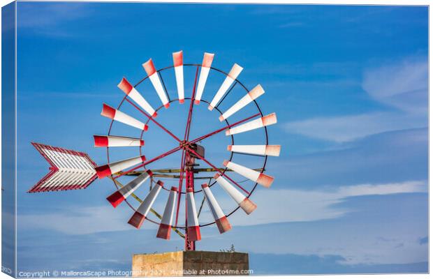 windmill in Majorca Canvas Print by MallorcaScape Images