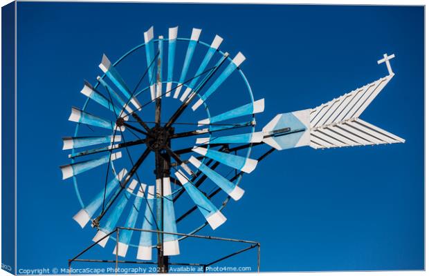 Windmill in Majorca Canvas Print by MallorcaScape Images