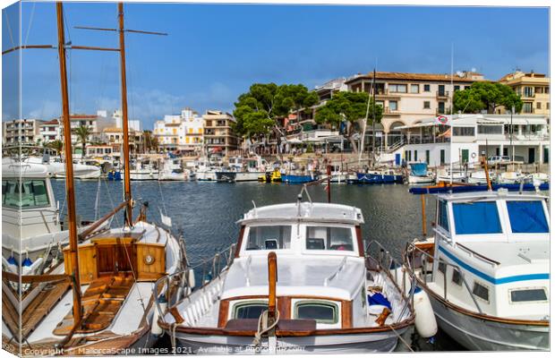 harbour and marina of Cala Rajada in Majorca Canvas Print by MallorcaScape Images