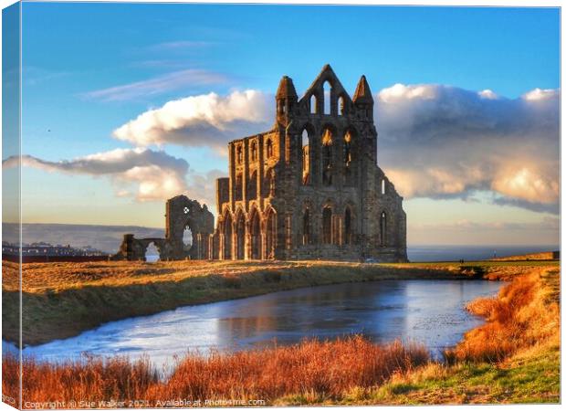 Whitby Abbey Canvas Print by Sue Walker
