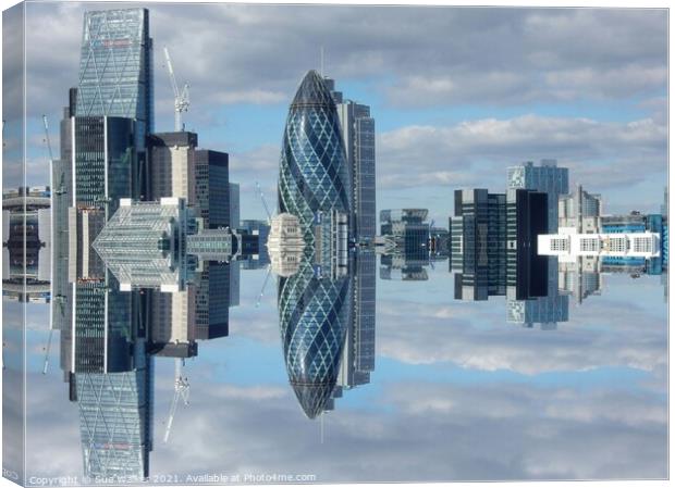 London reflection  Canvas Print by Sue Walker