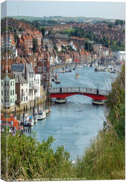 Scenic Whitby  Canvas Print by Sue Walker
