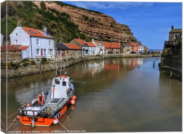 Staithes, North Yorkshire  Canvas Print by Sue Walker