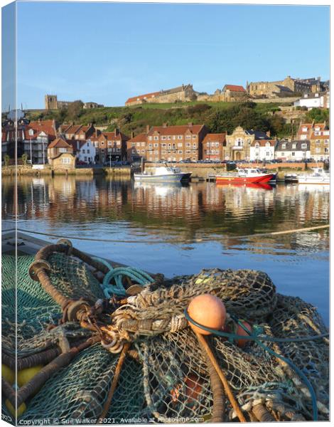 A different view of Whitby Canvas Print by Sue Walker