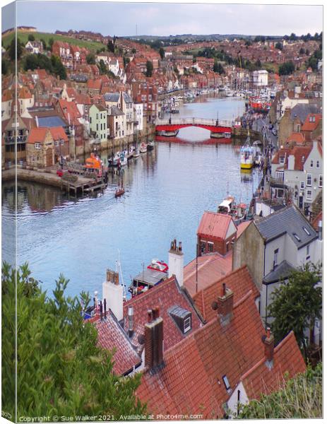 Abstract of Whitby, North Yorkshire  Canvas Print by Sue Walker