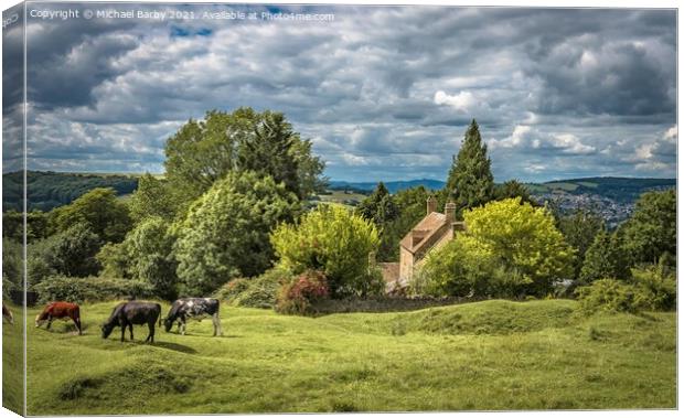 Cotswold Cottage Canvas Print by Michael Barby