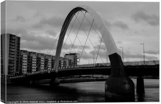 Glasgow Clyde Arc Canvas Print by Chris Pownell
