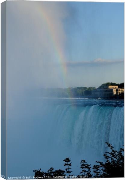 Niagara Falls Rainbow Canvas Print by Beth Rodney