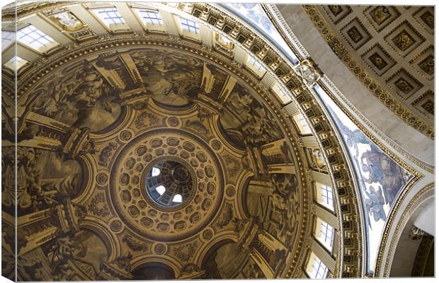 Ceiling of St Pauls Cathedral  Canvas Print by simon fish