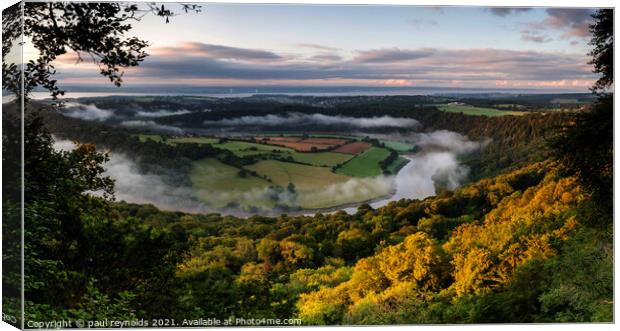 Eagles Nest viewpoint Chepstow Canvas Print by paul reynolds