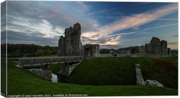 Ogmore Castle  Canvas Print by paul reynolds