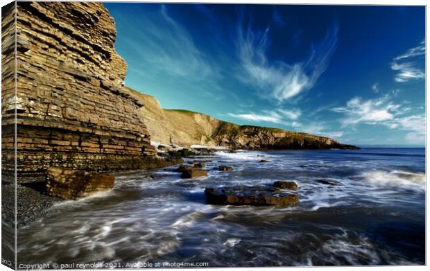 Southerndown beach  Canvas Print by paul reynolds