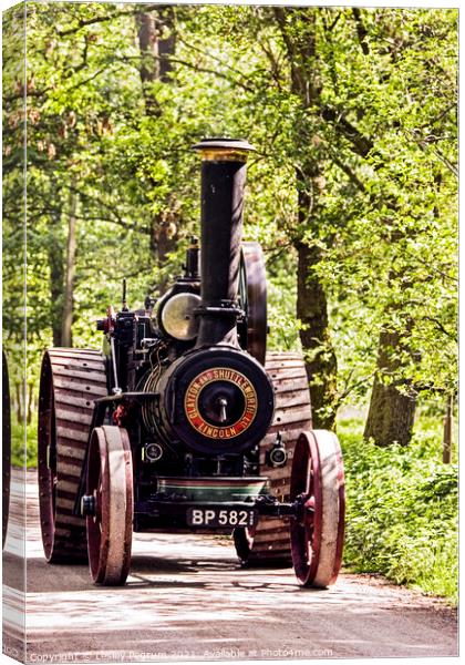 Clayton & Shuttleworth Steam Tractor Canvas Print by Lesley Pegrum