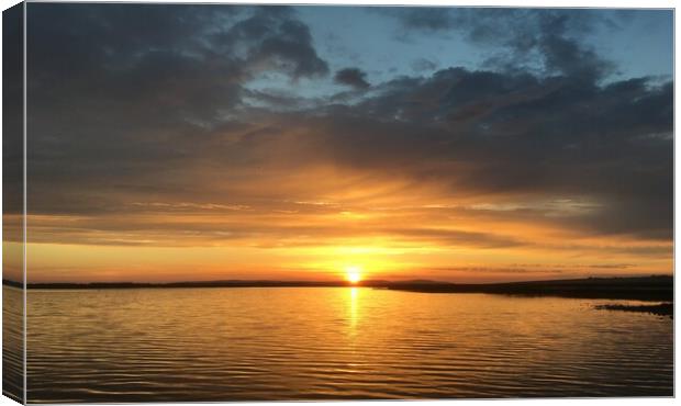 Loch Heilen Sunset Canvas Print by Andy Lightbody