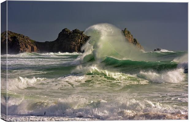 Cornish Wave Canvas Print by Ed Whiting