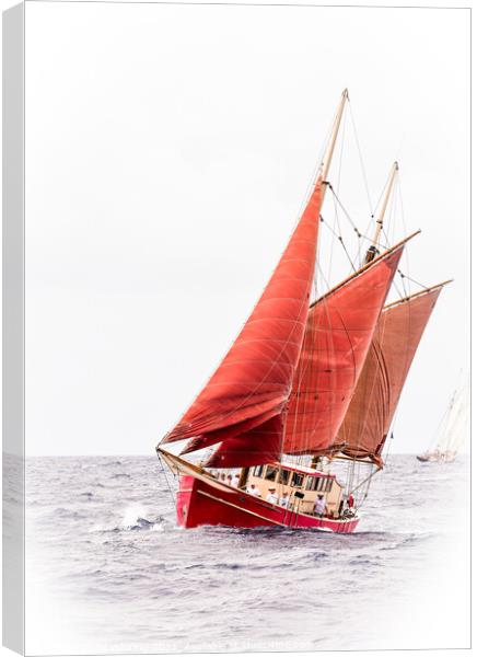 Gaff Ketch Canvas Print by Ed Whiting
