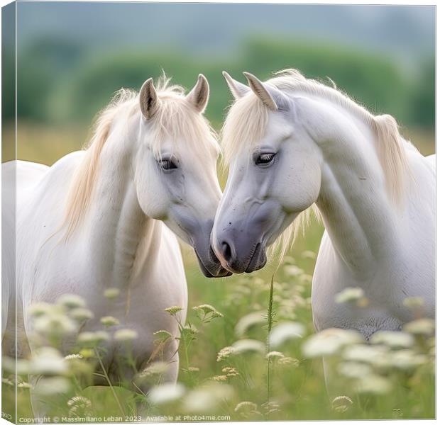 Horses in love Canvas Print by Massimiliano Leban