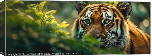 Tiger face Canvas Print by Massimiliano Leban
