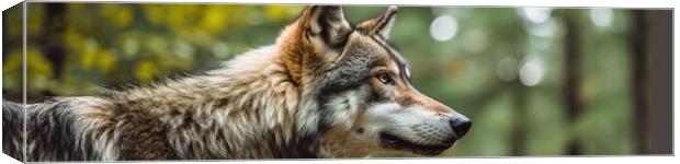 Wolf in the forest Canvas Print by Massimiliano Leban