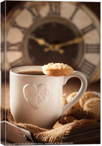 Time For Coffee Canvas Print by Amanda Elwell
