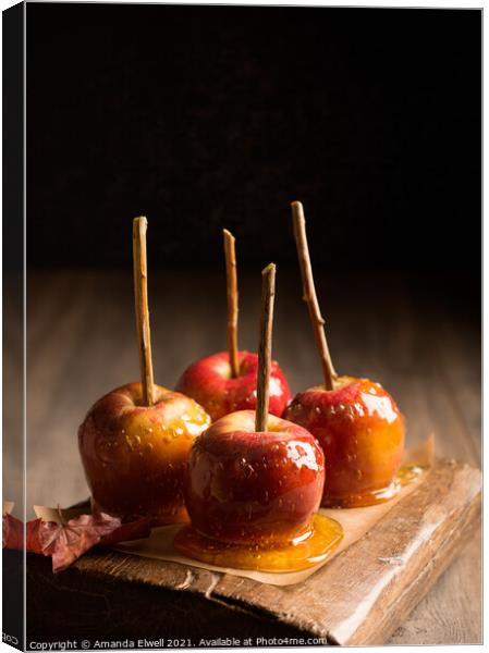 Group Of Candy Apples Canvas Print by Amanda Elwell